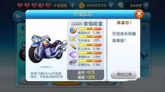 天天酷跑暴力鸟叔和紫焰哈雷哪个好