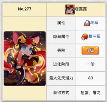 怪物x联盟塔露露属性