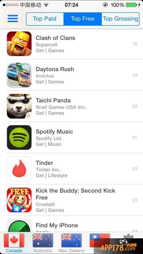 《太极熊猫》进入加拿大App Store榜Top20