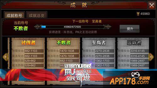 全民奇迹mu成就