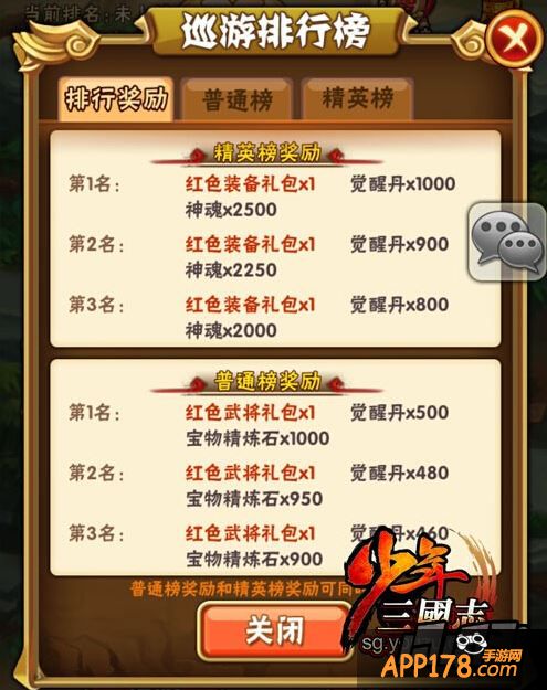 排行榜奖励