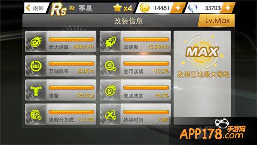 天天飞车寒星满级属性