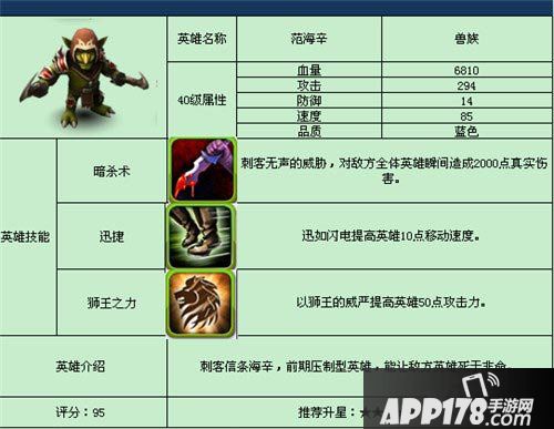 战塔英雄兽族英雄