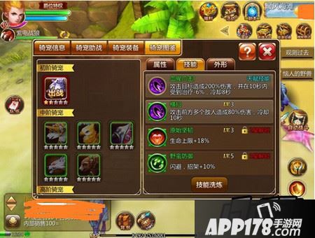 幻想编年史骑宠技能