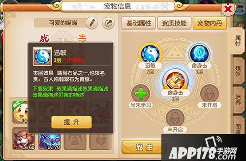 梦幻西游手游宠物内丹