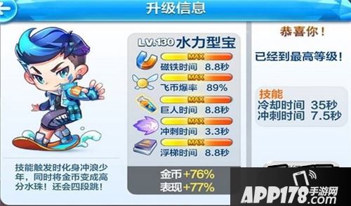 天天酷跑水力型宝