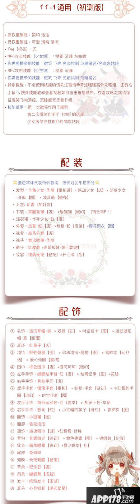 奇迹暖暖11-1高分s