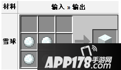 我的世界雪球陷阱合成表