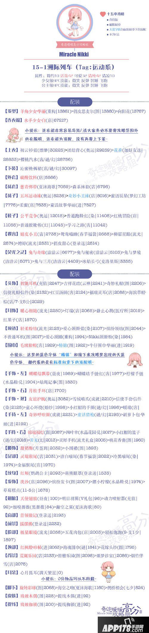 奇迹暖暖15-1公主级级高分s攻略