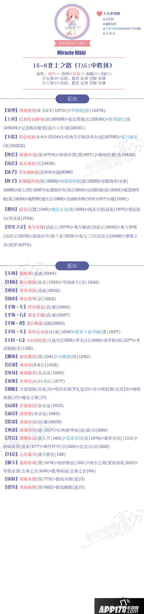 奇迹暖暖15-6公主级级高分s攻略