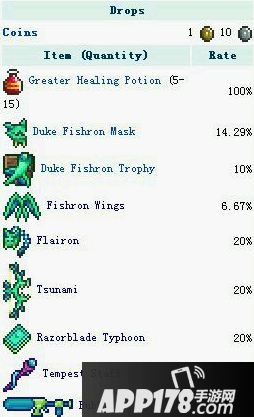 泰拉瑞亚猪鲨掉落物品大全