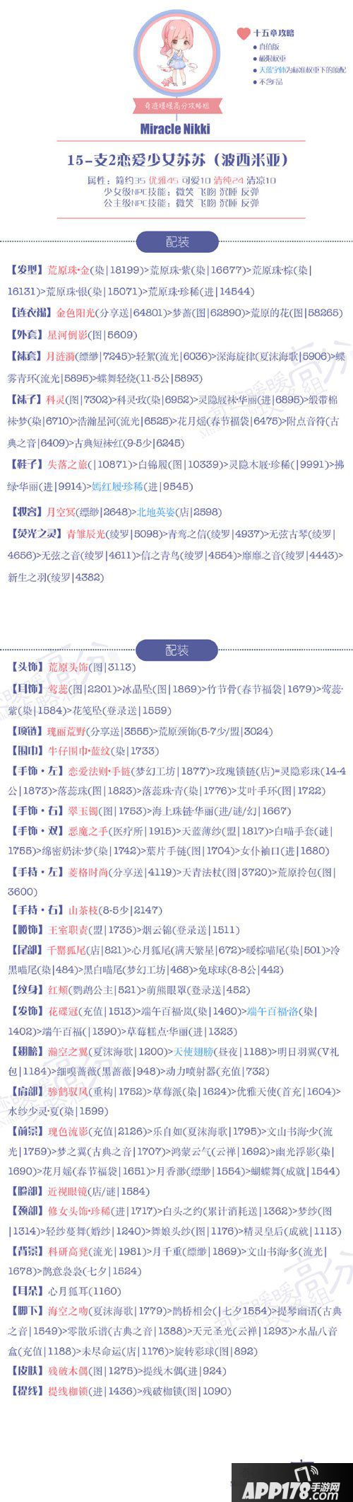 奇迹暖暖15支2公主级级高分s攻略