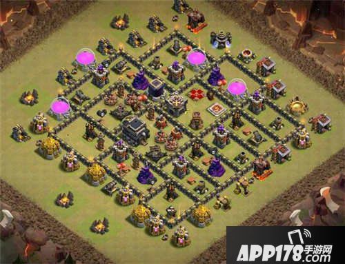 部落冲突9本炸弹塔阵型分享