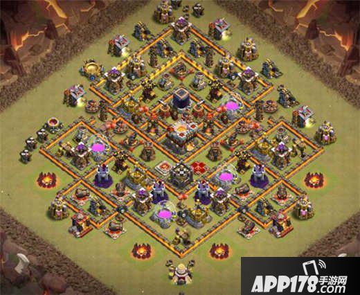 部落冲突10本双炸弹塔阵型分享