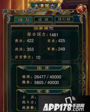 我在大清当皇帝国力系统介绍