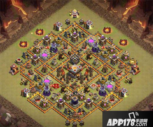 部落冲突10本双炸弹塔阵型分享