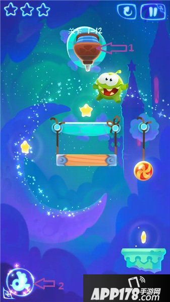 割绳子魔法1-12怎么过