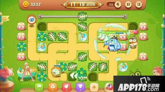 《保卫萝卜3》游乐场第20关金萝卜通关攻略