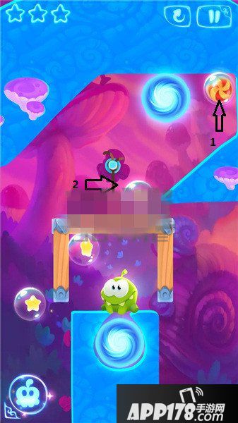 割绳子魔法2-10怎么过