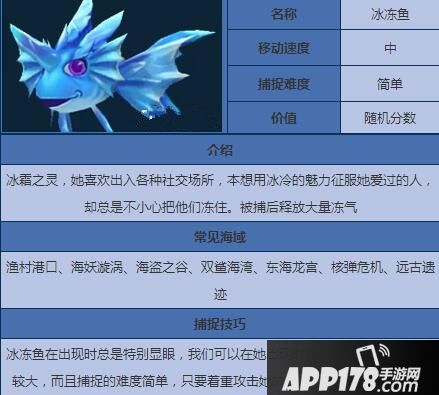捕鱼来了冰冻鱼属性图鉴