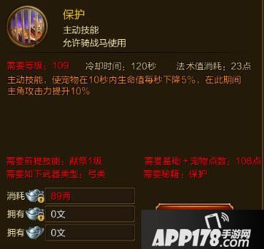 征途手游保护技能效果介绍