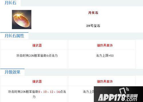 倩女幽魂手游月长石属性图鉴