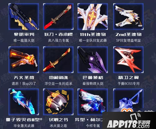 崩坏3当前版本武器大排名 犹大血舞共居榜首