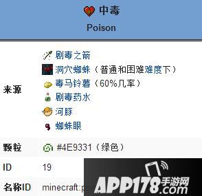 我的世界中毒状态效果 中毒buff作用