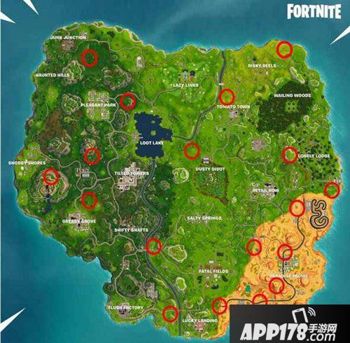 堡垒之夜手游空间裂缝位置大全 空间裂缝在哪里