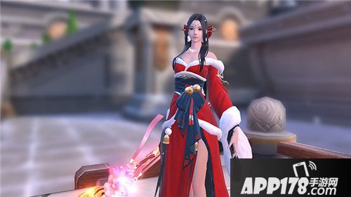 天下手游雪醉棠红点缀大荒冬日