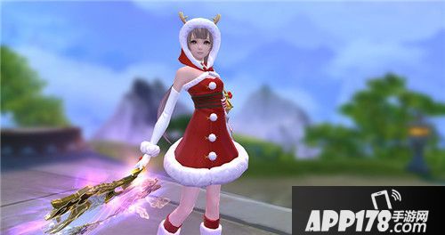 天下手游雪醉棠红点缀大荒冬日