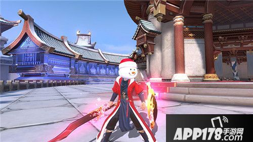 天下手游雪醉棠红点缀大荒冬日