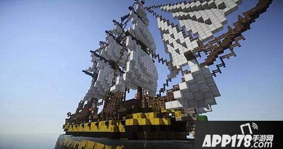 我的世界方块展示完美曲线 从大神造的风帆上能看出流动的风