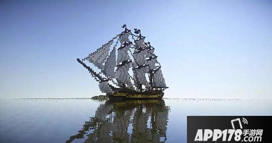 我的世界方块展示完美曲线 从大神造的风帆上能看出流动的风