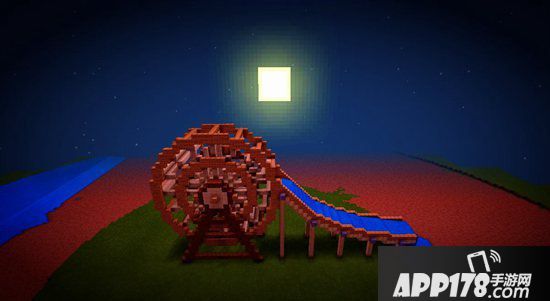 我的世界水车建筑建造方法 水车怎么做