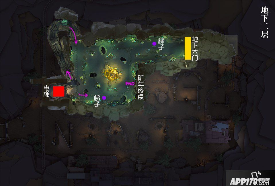 第五人格闪金矿场地图全景图 闪金矿场地图平面图