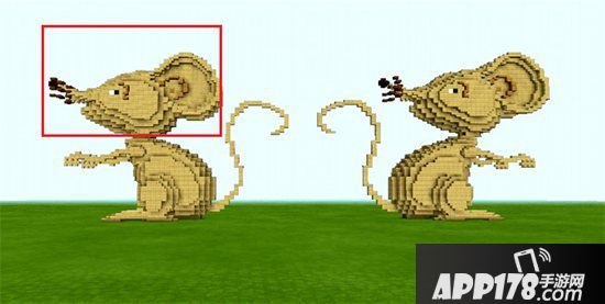 我的世界鼠年雕塑教程 老鼠雕塑怎么做