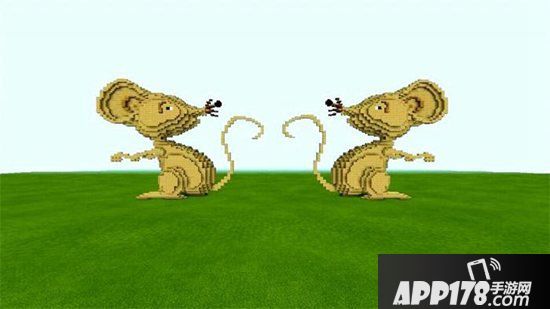 我的世界鼠年雕塑教程 老鼠雕塑怎么做