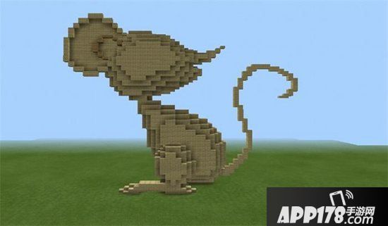 我的世界鼠年雕塑教程 老鼠雕塑怎么做