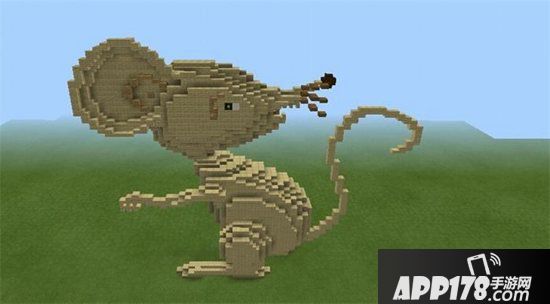 我的世界鼠年雕塑教程 老鼠雕塑怎么做