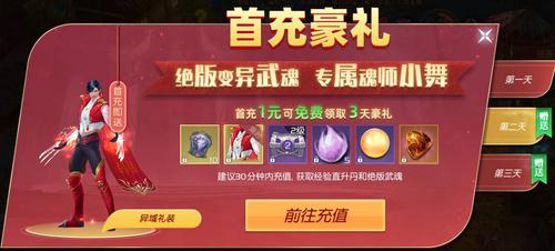 1、3天满级VIP礼包