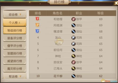 手游人气排行榜第一