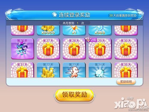 天天酷跑2月签到奖励