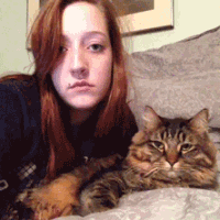 萌宠与二货主人神同步搞笑GIF(2)