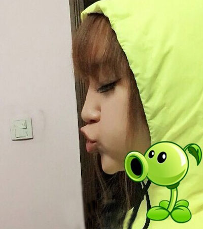 交大豌豆女神cos豌豆射手搞笑图集(6)