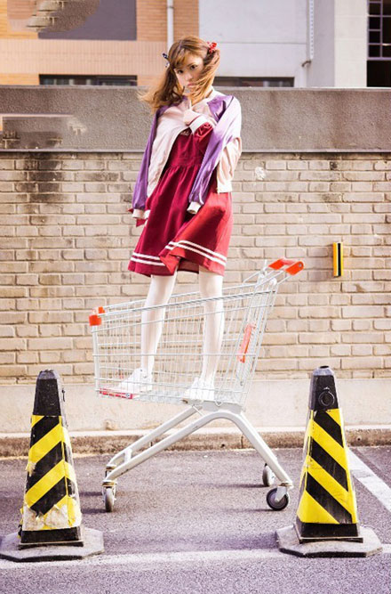 甜美白丝萝莉户外日系写真(6)