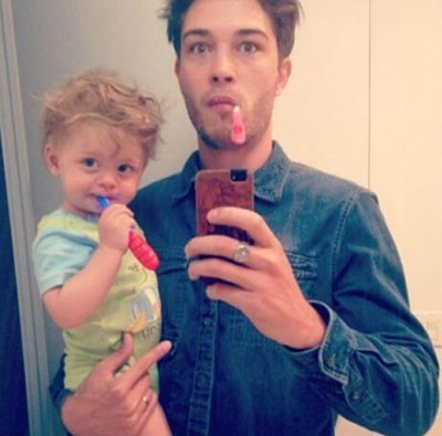 巴西男模与儿子合影搞笑图赏(5)