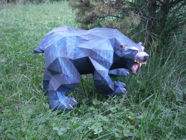 以假乱真的灰熊怪物纸模图赏(3)