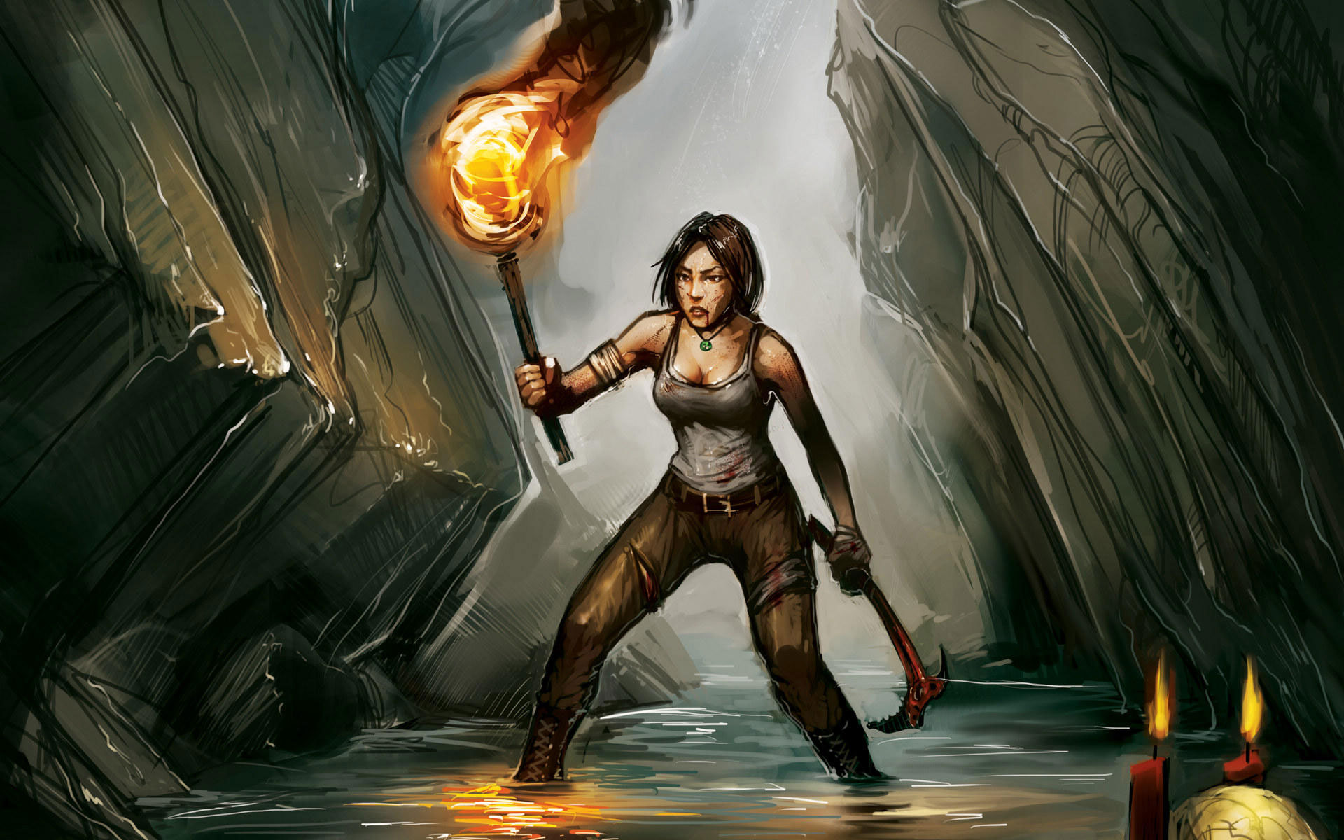 《古墓丽影9：重生》电脑宽屏壁纸(7)