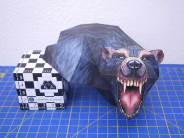 以假乱真的灰熊怪物纸模图赏(6)